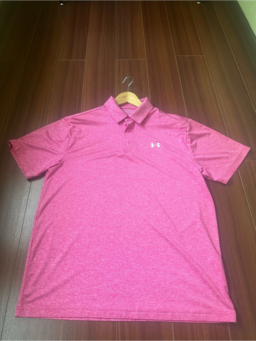 Under Armour Men’s Heather Pink Polo Shirt